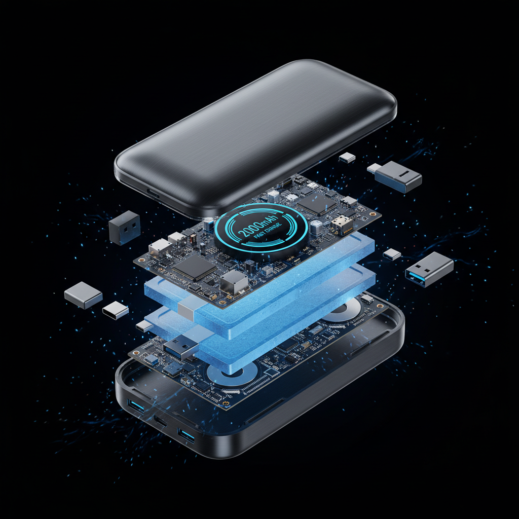 Batterie externe 20000 mAh charge rapide